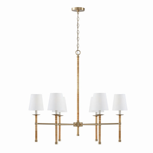 Capital Lighting 447261MA-705 Tulum Six Light Chandelier, Matte Brass Main Image.jpg