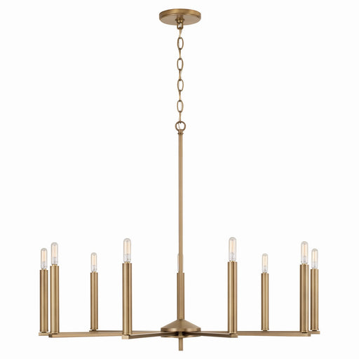 Capital Lighting 448691AD Portman Nine Light Chandelier, Aged Brass Main Image.jpg