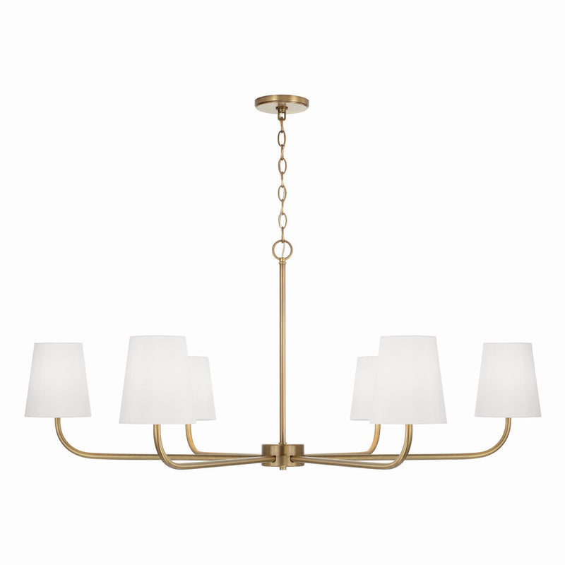 Capital Lighting 449461AD-706 Brody Six Light Chandelier, Aged Brass Main Image.jpg