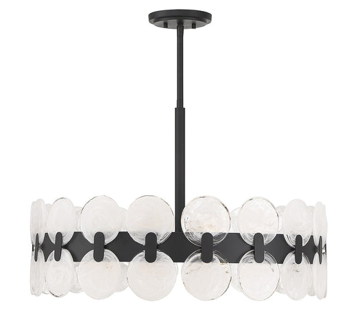 Savoy House 1-3720-6-89 Six Light Chandelier, Matte Black