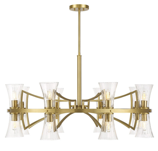 Savoy House 1-9705-16-322 16 Light Chandelier, Warm Brass