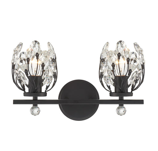 Savoy House 8-6601-2-BK Two Light Bathroom Vanity, Matte Black