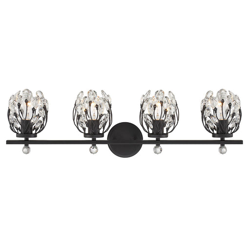 Savoy House 8-6601-4-BK Four Light Bathroom Vanity, Matte Black