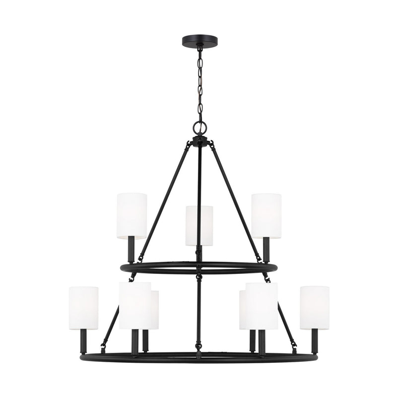 Visual Comfort Studio DJC1099MBK Egmont Nine Light Chandelier, Midnight Black Main Image.jpg