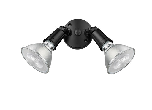 Millennium 16002-PBK Two Light Security Flood Light, Powder Coated Black Main Image.jpg