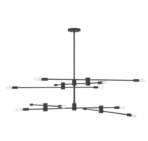 Savoy House 1-7001-12-89 12 Light Chandelier, Matte Black
