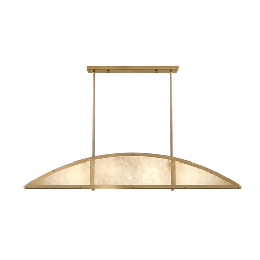 Savoy House 1-6219-4-322 Four Light Linear Chandelier, Warm Brass