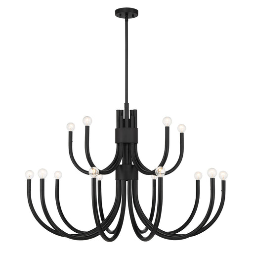 Savoy House 1-6682-15-89 15 Light Chandelier, Matte Black