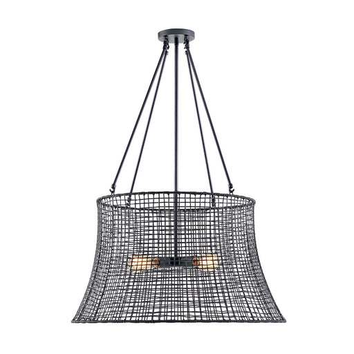 Savoy House 7-6192-4-89 Four Light Outdoor Chandelier, Matte Black