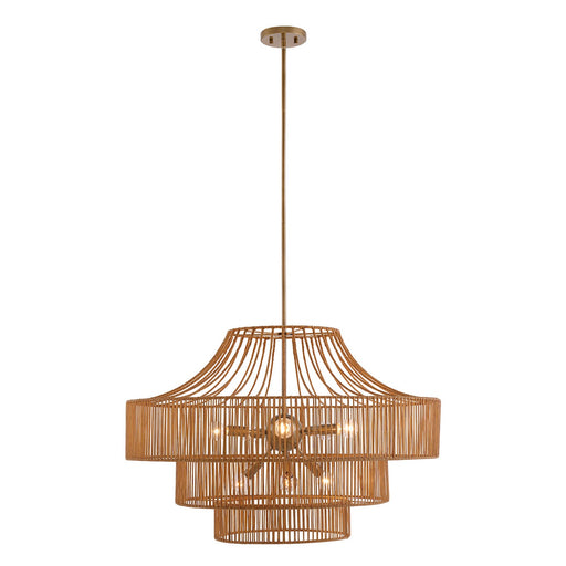 Savoy House 7-9906-8-171 Eight Light Outdoor Chandelier, Burnished Brass