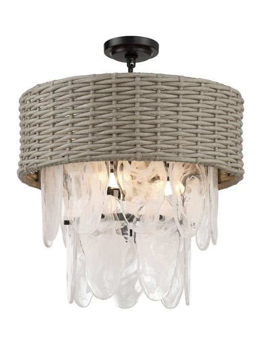 Minka Lavery 5296-66A Breakers Isle Six Light Semi Flush Mount, Coal Main Image.jpg