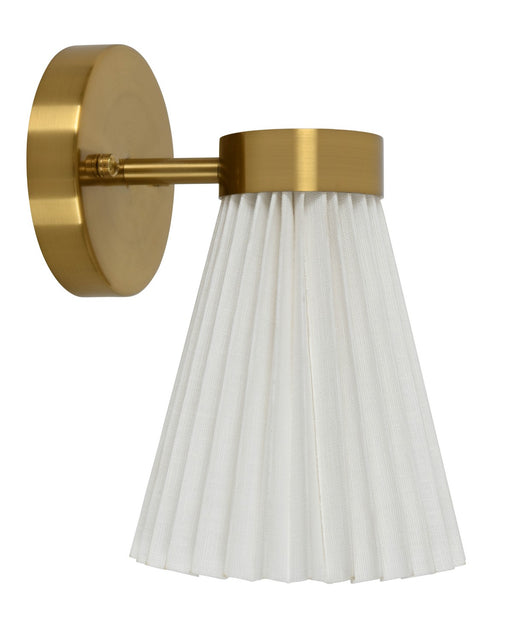 Beacon Lighting 30913601 Amore One Light Wall Bracket, Brass/White Main Image.jpg