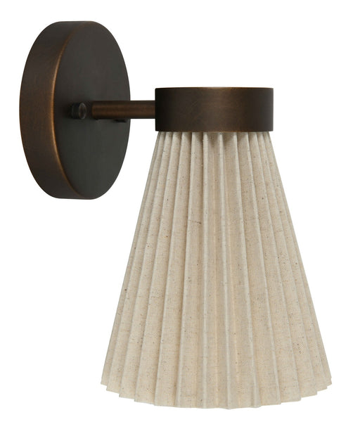 Beacon Lighting 30913901 Amore One Light Wall Bracket, Bronze/Natural Main Image.jpg