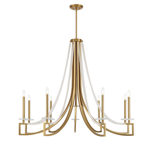 Savoy House 1-8805-9-322 Nine Light Chandelier, Warm Brass