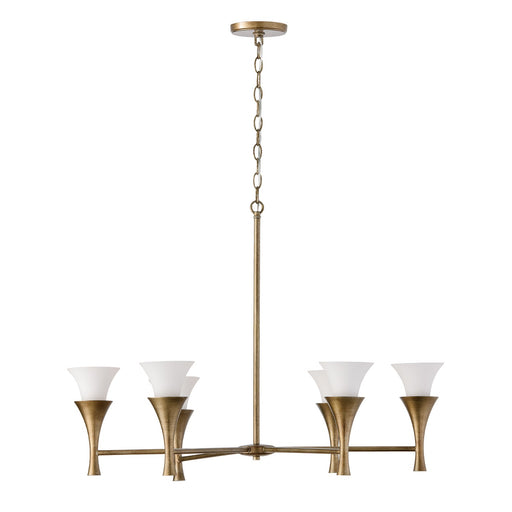 Capital Lighting 455761ML Six Light Chandelier, Mystic Luster