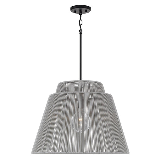 Capital Lighting 956311EK One Light Outdoor Hanging Lantern, Grey and Black