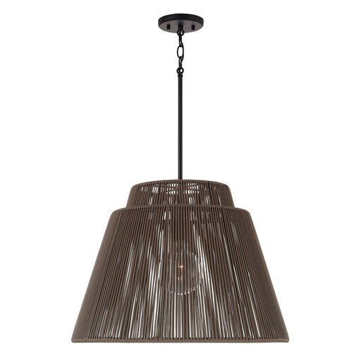 Capital Lighting 956311UK One Light Outdoor Hanging Lantern, Umber and Black