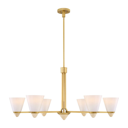 Savoy House 1-7266-6-322 Six Light Chandelier, Warm Brass