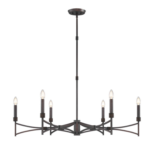 Savoy House 1-8166-6-26 Six Light Chandelier, Champagne Mist