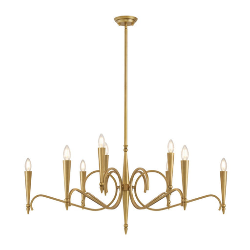 Savoy House 1-9417-9-220 Nine Light Chandelier, Riviera Brass