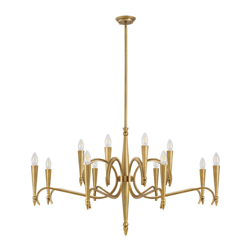 Savoy House 1-9418-12-220 12 Light Chandelier, Riviera Brass