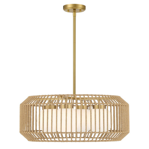 Savoy House 7-2041-4-322 Four Light Pendant, Warm Brass