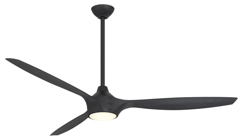 Minka-Aire F762L-CL/SSB 65"Ceiling Fan, Coal Black