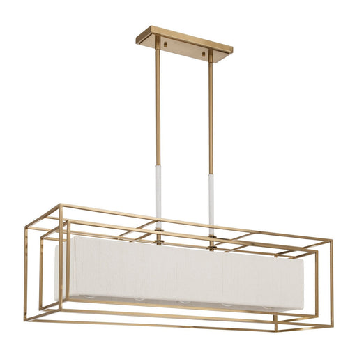Thesis 207271A Five Light Linear Chandelier, Brass