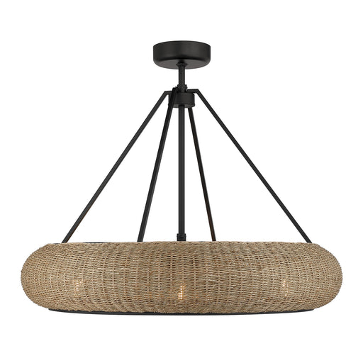Savoy House 40-FD-8302-89 Six Light Fan D'Lier, Matte Black