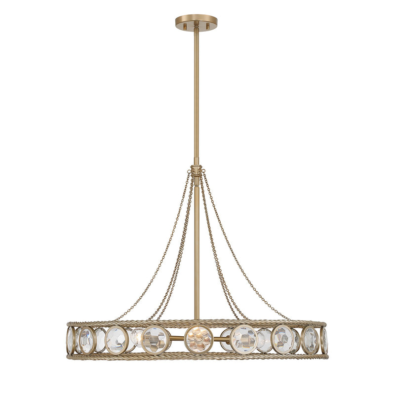 Savoy House 7-9380-6-338 Six Light Pendant, Opulent Gold
