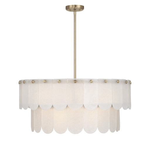 Savoy House 7-9800-10-127 Ten Light Pendant, Noble Brass