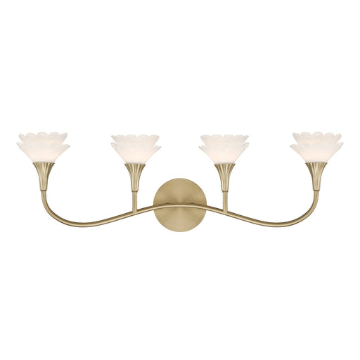 Savoy House 8-5081-4-127 Four Light Bathroom Vanity, Noble Brass