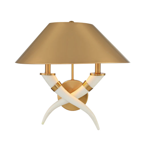 Savoy House 9-6301-2-322 Two Light Wall Sconce, Warm Brass