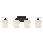 Savoy House 8-6030-4-BK Four Light Bathroom Vanity, 