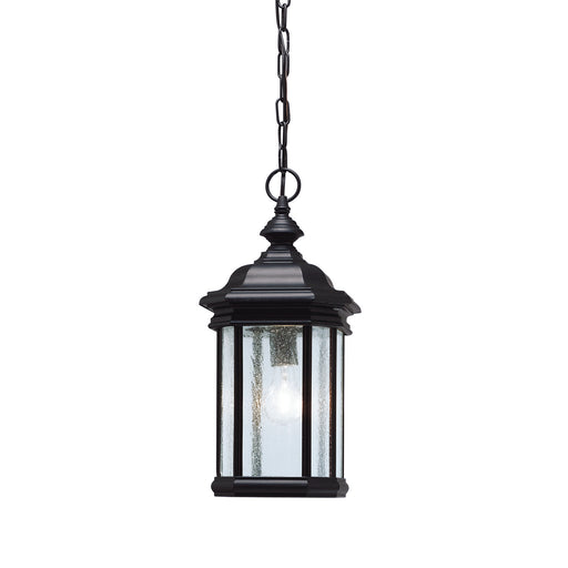 Kichler 9810BK One Light Outdoor Pendant, Black