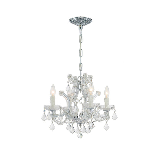Crystorama 4474-CH-CL-SAQ Maria Theresa Four Light Mini Chandelier Polished Chrome Main Image.jpg