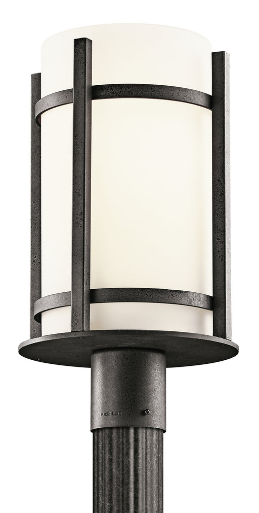 Kichler 49123AVI One Light Outdoor Post Mount, Anvil Iron