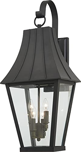 Minka-Lavery 72783-66G Chateau Grande Four Light Outdoor Wall Mount, Coal W/Gold Alternate Image.jpg