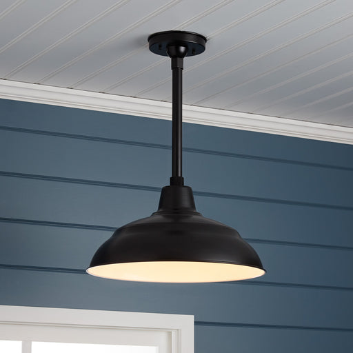 Millennium RWHS17-SB R Series One Light Pendant, Satin Black Alternate Image.jpg