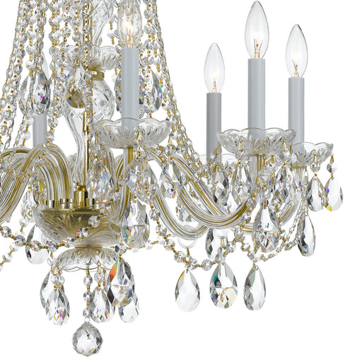Crystorama 1138-PB-CL-MWP Traditional Crystal Eight Light Chandelier Polished Brass Alternate Image.jpg