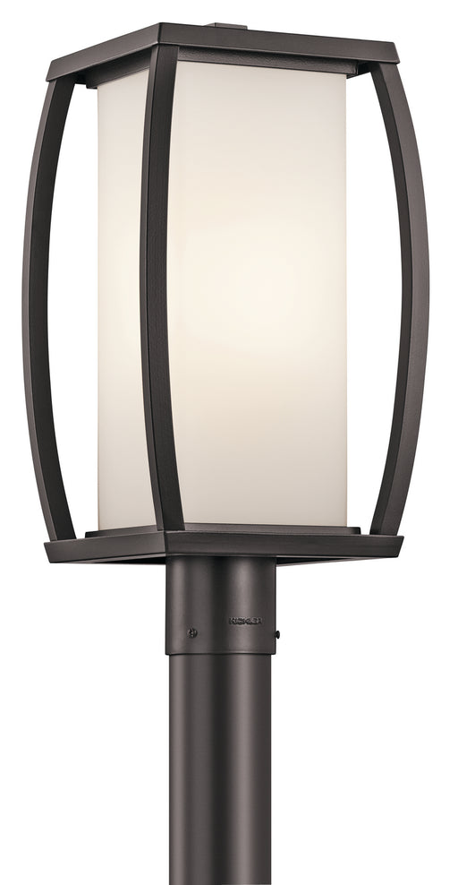 Kichler 49342AZ One Light Outdoor Post Mount, Architectural Bronze
