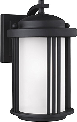 Generation Lighting 8547901EN3-12 Crowell One Light Outdoor Wall Lantern, Black Alternate Image.jpg