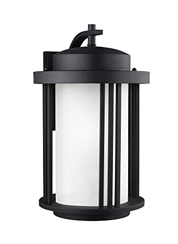 Generation Lighting 8847901EN3-12 Crowell One Light Outdoor Wall Lantern, Black Alternate Image.jpg