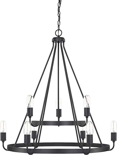 Capital Lighting 420091MB Tanner Nine Light Chandelier, Matte Black Alternate Image.jpg