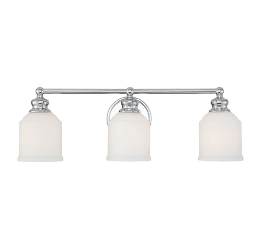 Savoy House 8-6836-3-11 Three Light Bath Bar, Polished Chrome