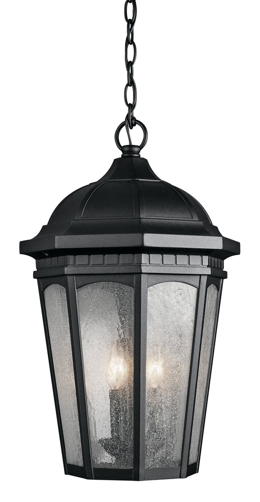Kichler 9539BKT Three Light Outdoor Pendant, Textured Black