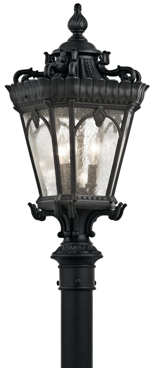 Kichler 9558BKT Three Light Outdoor Post Mount, Textured Black