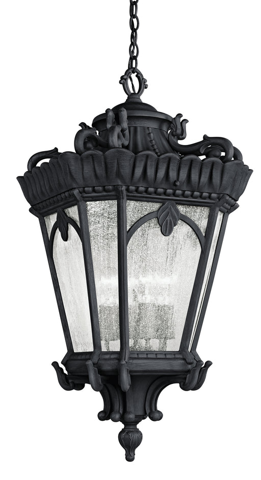 Kichler 9564BKT Four Light Outdoor Pendant, Textured Black