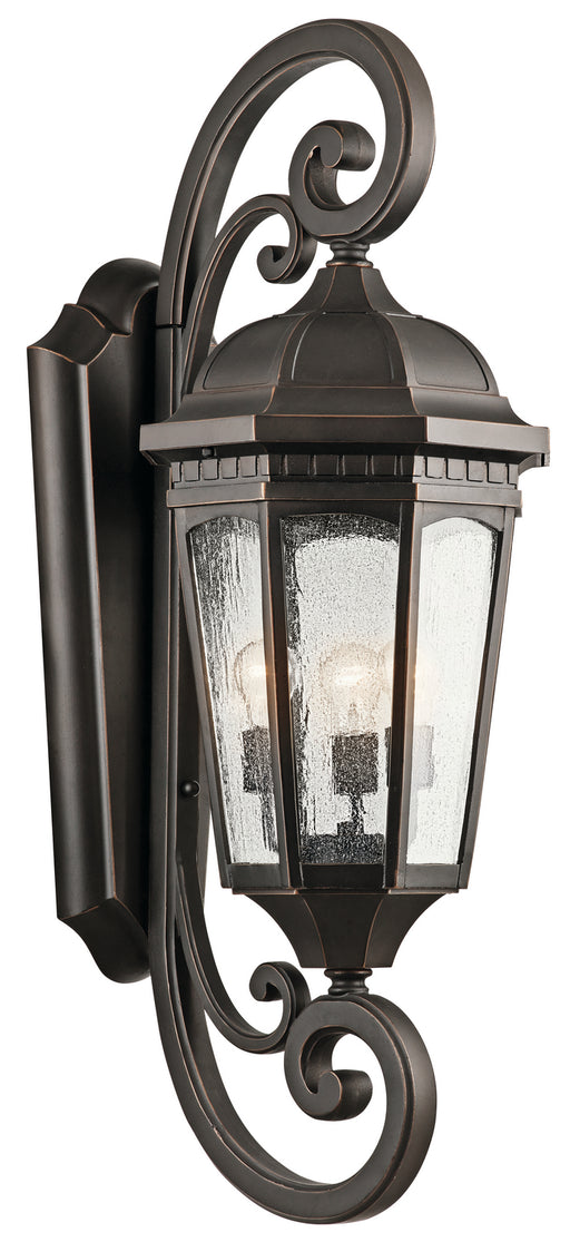 Kichler 9060RZ Three Light Outdoor Wall Mount, Rubbed Bronze