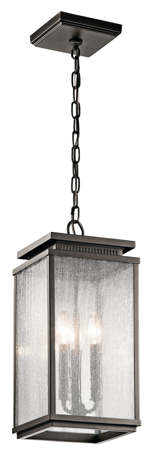 Kichler 49387OZ Three Light Outdoor Pendant, Olde Bronze